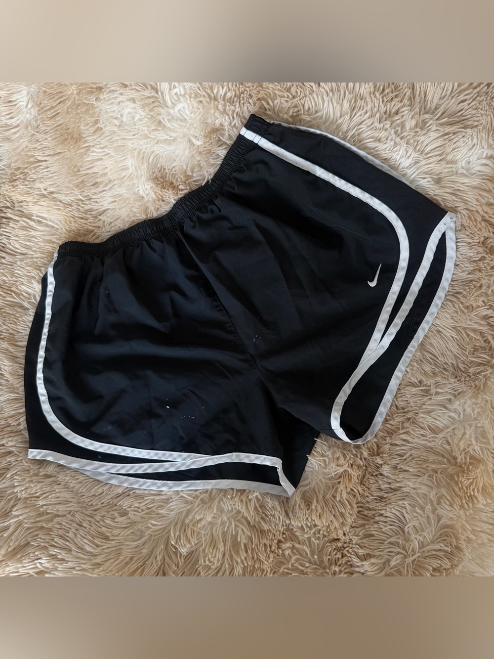 Nike Women's Black Running Shorts with White Trim